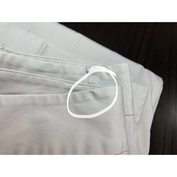 J McLaughlin Pants Women's 12 Cotton‎ Stretch Cropped Chino Khaki Stretch Preppy - Picture 11 of 11